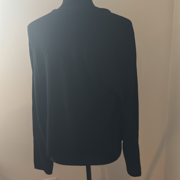 J. Jill black linen cotton blend open lightweight black cardigan Sz L new - Picture 3 of 7